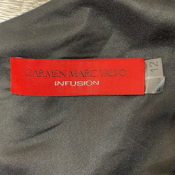 NWT Carmen Marc Valvo Infusion One Shoulder Floral Formal Gown with Pockets 12 - Picture 12 of 16